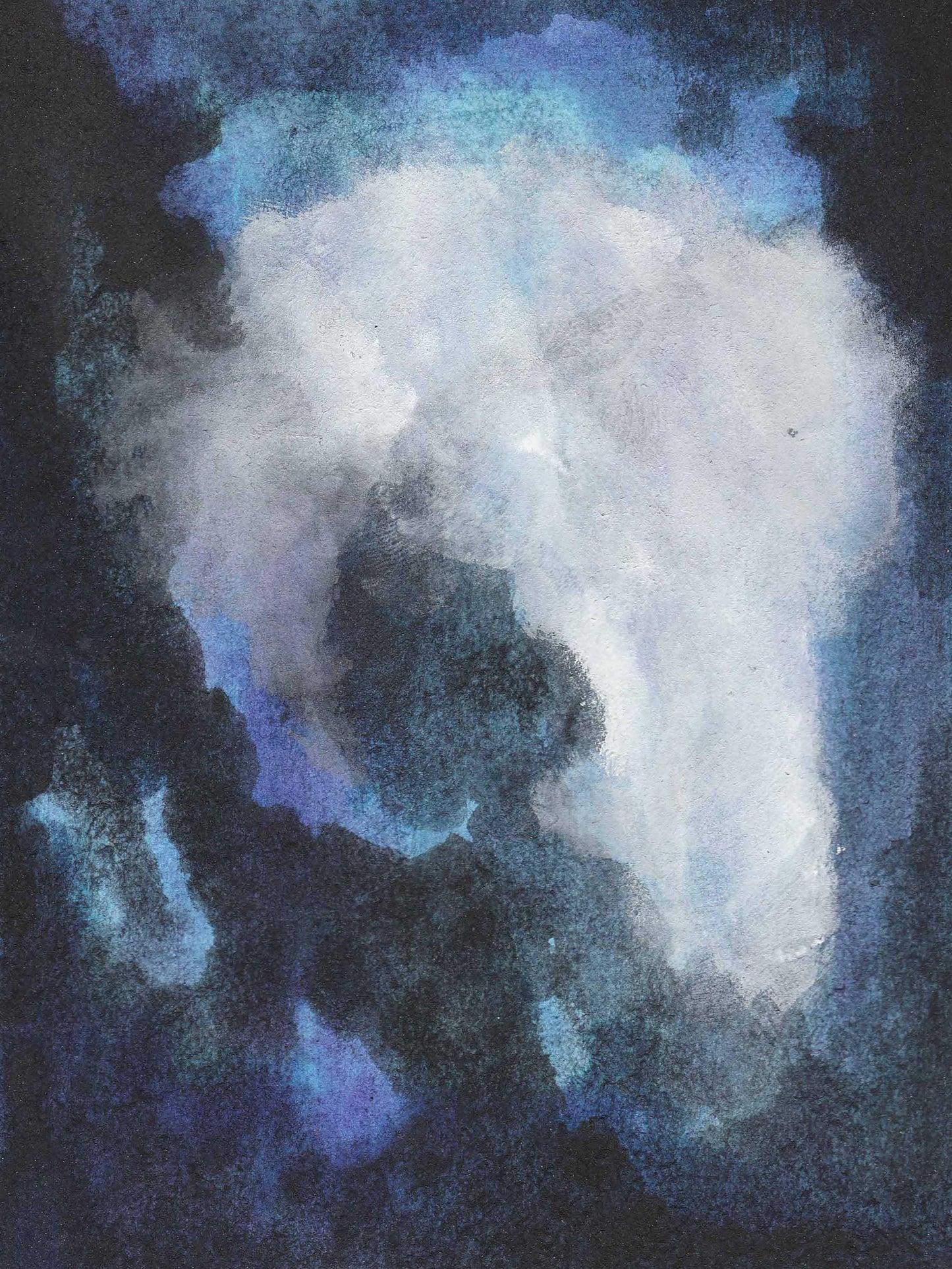 Large Blue Night Sky Art Print. Colorful Abstract Art. - AdriLunaStudio