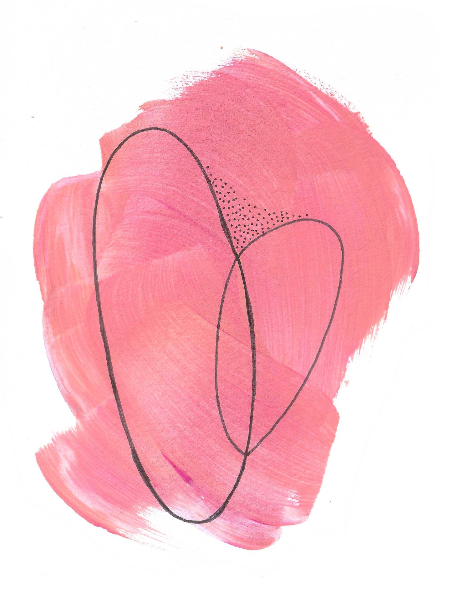 Pink Abstract Love Art Print - AdriLunaStudio